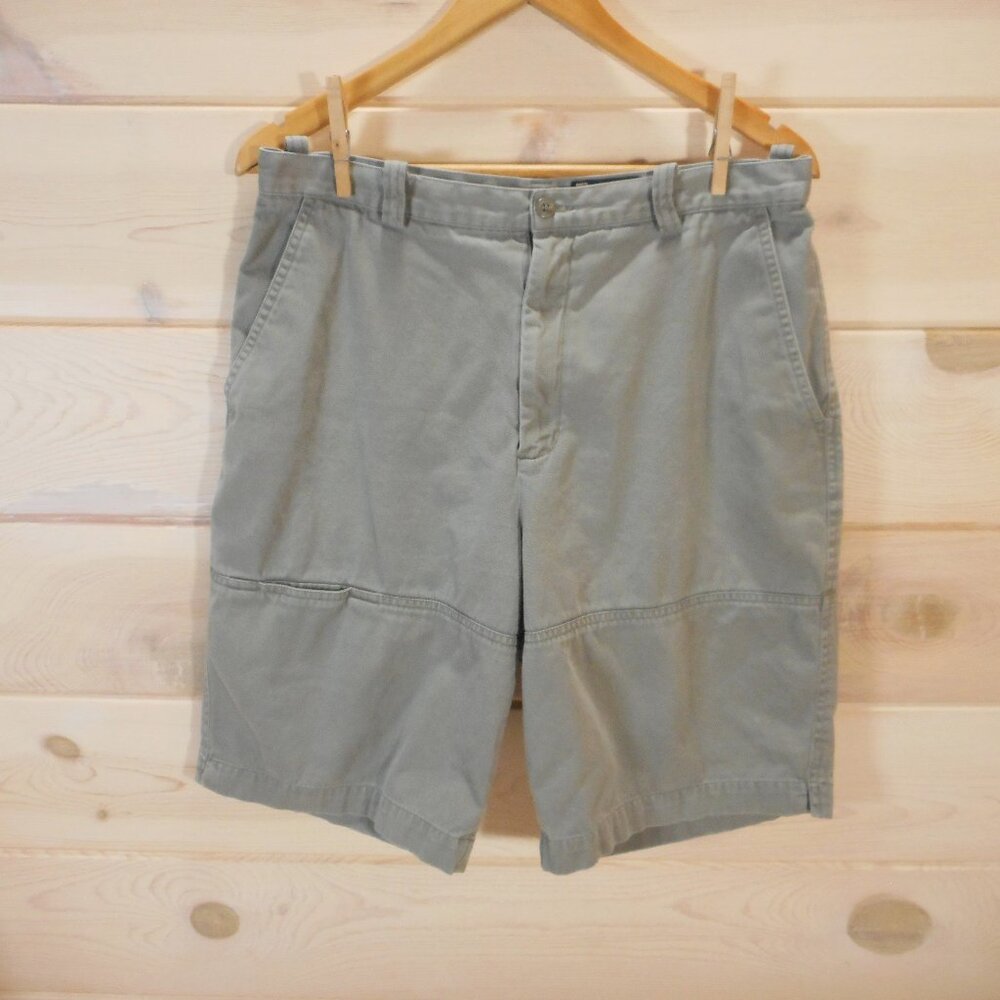 Vintage Eddie Bauer Womens 14 Legend Skykomish Trail Shorts Cotton Sage Green